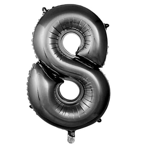 8- RAKAM 40 İNC GÜMÜŞ RENK BALON 100 CM