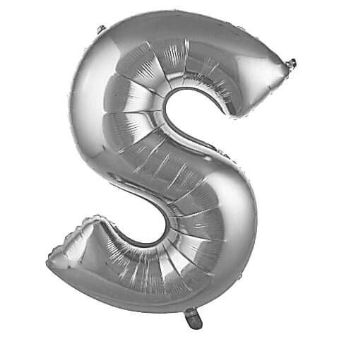 S- HARF 40 İNC GÜMÜŞ RENK BALON 100 CM