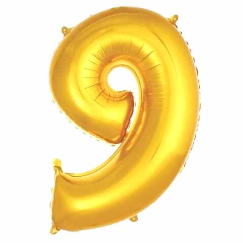 9- RAKAM 40 İNC GOLD RENK BALON 100 CM