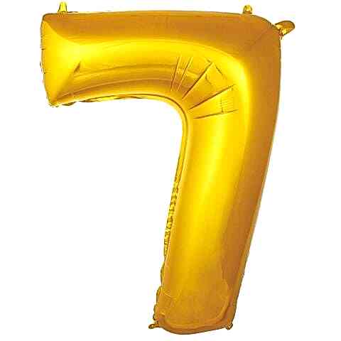 7- RAKAM 40 İNC GOLD RENK BALON 100 CM