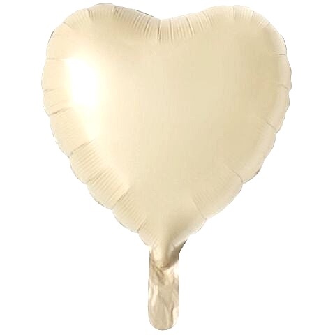 18 İNC KALP BEJ RENK FOLYO BALON