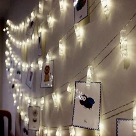 3 PİLLİ BEYAZ MANDAL LED 20 Lİ