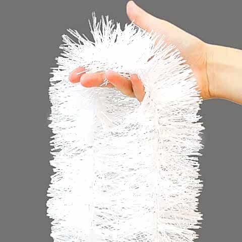 2 MT METALİZE BEYAZ SİM SÜS 6,5cm