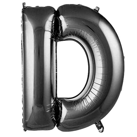D- HARF 40 İNC GÜMÜŞ RENK BALON 100 CM