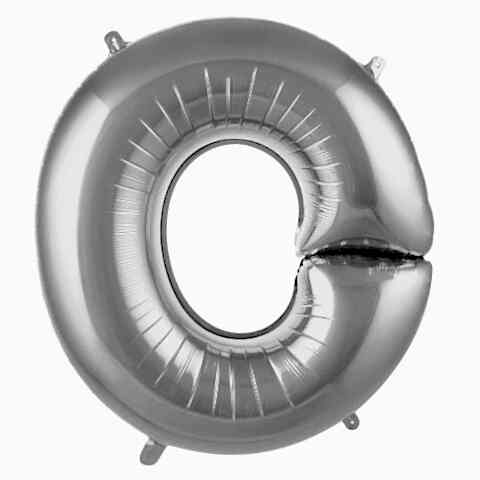 O- HARF 40 İNC GÜMÜŞ RENK BALON 100 CM