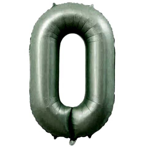 0- RAKAM 34 İNC RETRO YEŞİL RENK BALON 76 CM