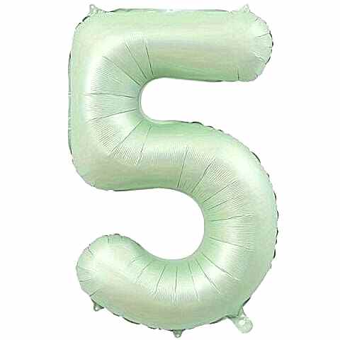 5- RAKAM 34 İNC RETRO YEŞİL RENK BALON 76 CM