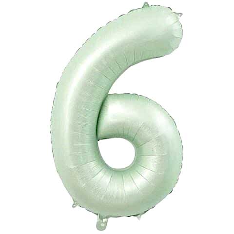 6- RAKAM 34 İNC RETRO YEŞİL RENK BALON 76 CM