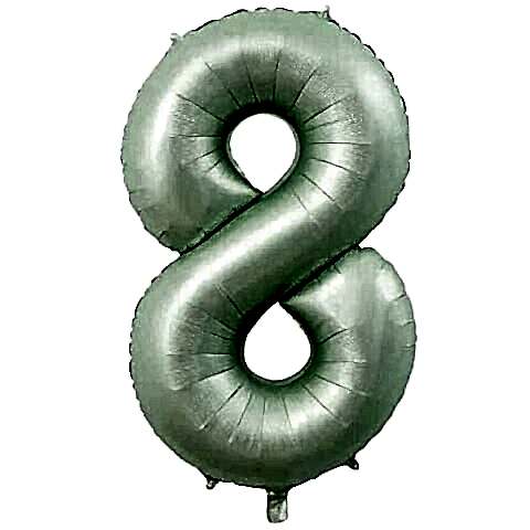 8- RAKAM 34 İNC RETRO YEŞİL RENK BALON 76 CM