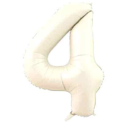 4- RAKAM 34 İNC KREM RENK BALON 76 CM