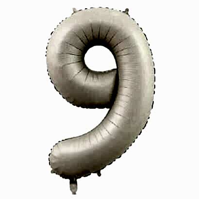 9- RAKAM 34 İNC KREM RENK BALON 76 CM