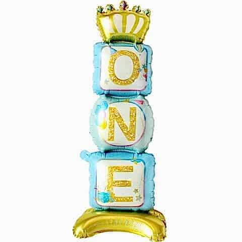 AYAKLI ONE MAVİ FOLYO BALON 34*108