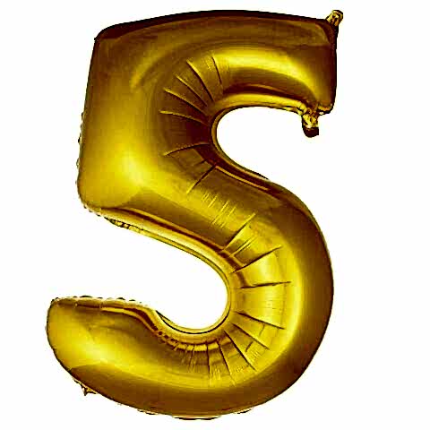 5- RAKAM 34 İNC GOLD RENK BALON 76 CM