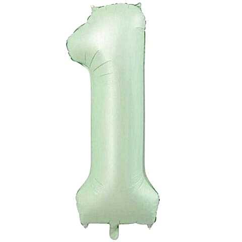 1- RAKAM 16 İNC RETRO YEŞİL RENK BALON 36 CM