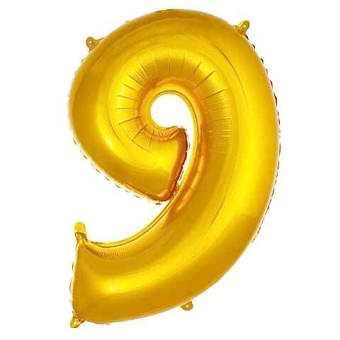 9- RAKAM 34 İNC GOLD RENK BALON 76 CM