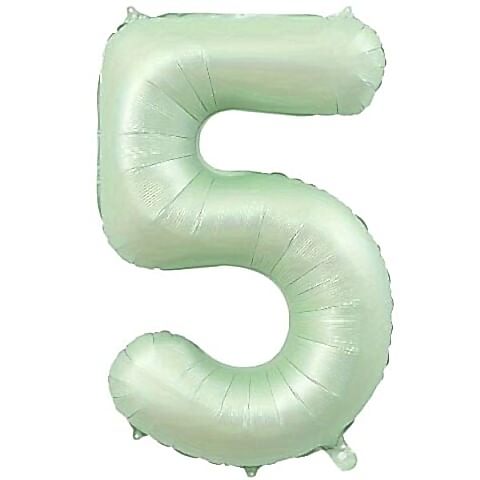 5- RAKAM 16 İNC RETRO YEŞİL RENK BALON 36 CM