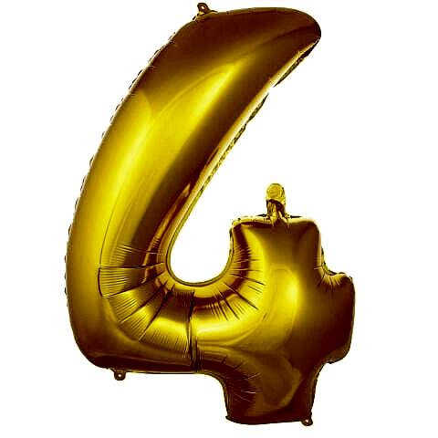 4- RAKAM 34 İNC GOLD RENK BALON 76 CM