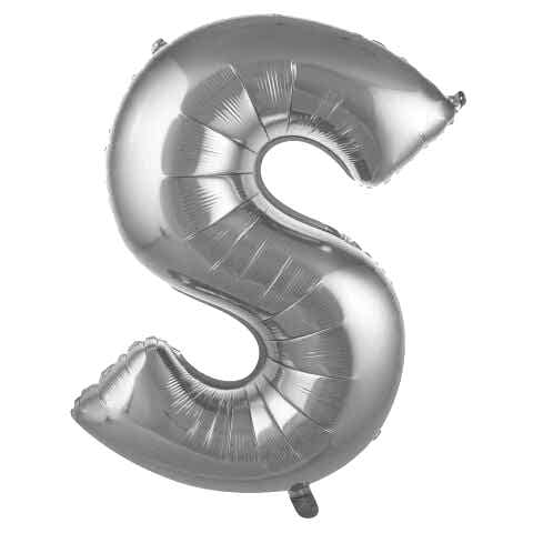 S- HARF 34 İNC GÜMÜŞ RENK BALON 76 CM