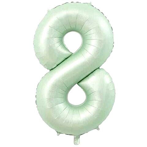8- RAKAM 16 İNC RETRO YEŞİL RENK BALON 36 CM