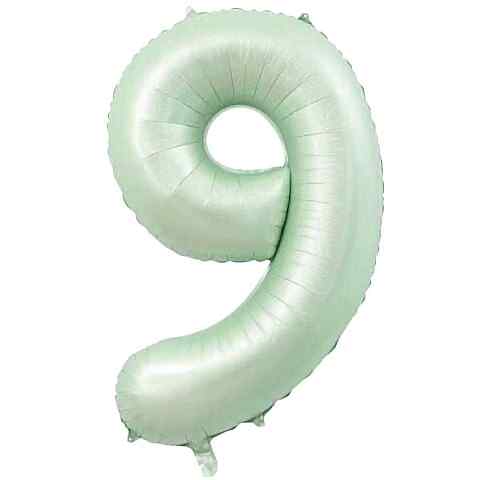 9- RAKAM 16 İNC RETRO YEŞİL RENK BALON 36 CM