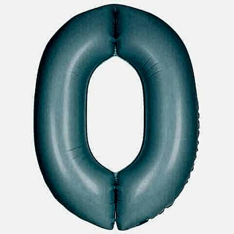 0- RAKAM 16 İNC RETRO MAVİ RENK BALON 36 CM