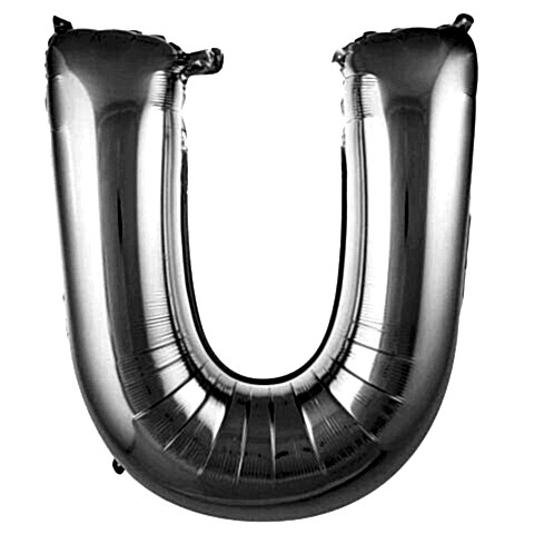 U- HARF 34 İNC GÜMÜŞ RENK BALON 76 CM