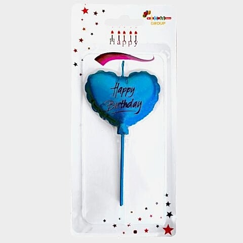 HAPPY BİRTHDAY KALP MAVİ MUM PK:12 KL:480