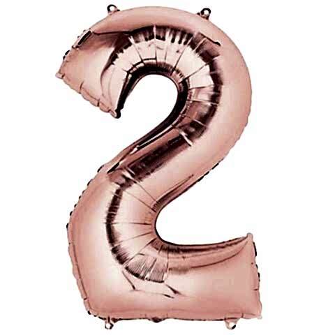 2- RAKAM 16 İNC ROSEGOLD RENK BALON 36 CM