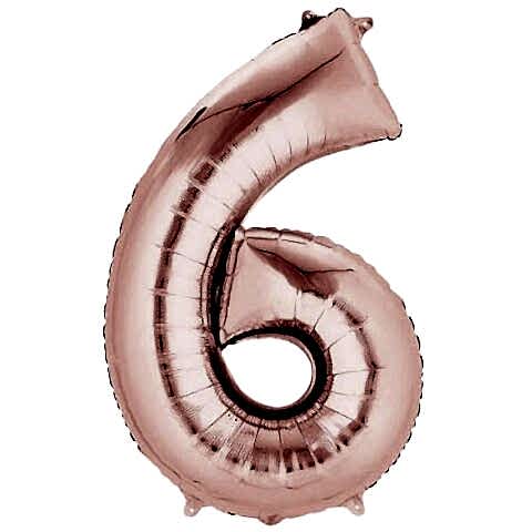 6- RAKAM 16 İNC ROSEGOLD RENK BALON 36 CM