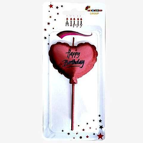 HAPPY BİRTHDAY KALP KIRMIZI MUM PK:12 KL:480