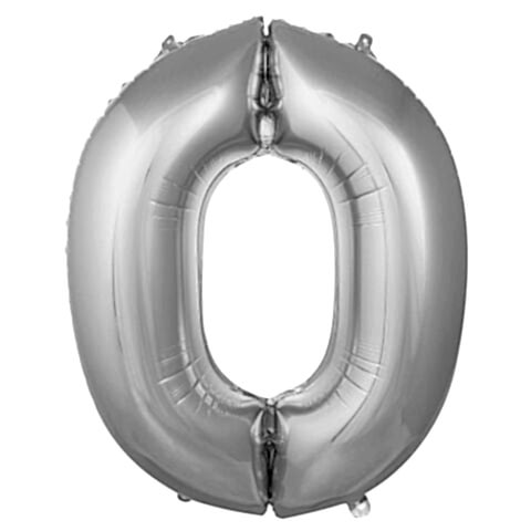 0- RAKAM 34 İNC GÜMÜŞ RENK BALON 76 CM