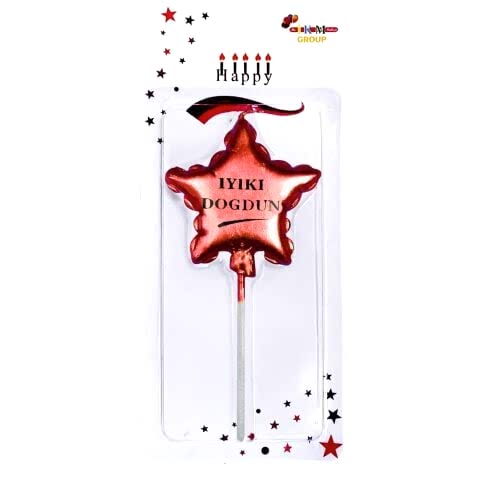 İYİKİ DOĞDUN YILDIZ KIRMIZI MUM PK:12 KL:480