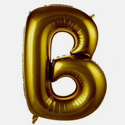 B- HARF 34 İNC GOLD RENK BALON 76 CM