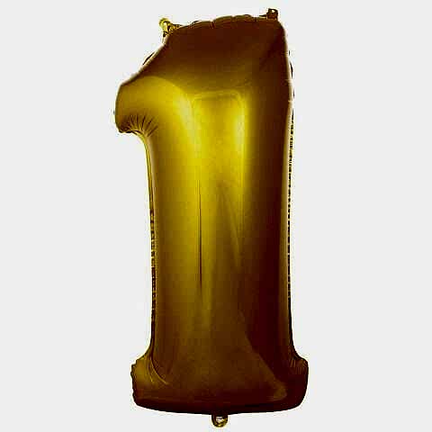 1- RAKAM 34 İNC GOLD RENK BALON 76 CM
