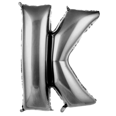 K- HARF 34 İNC GÜMÜŞ RENK BALON 76 CM