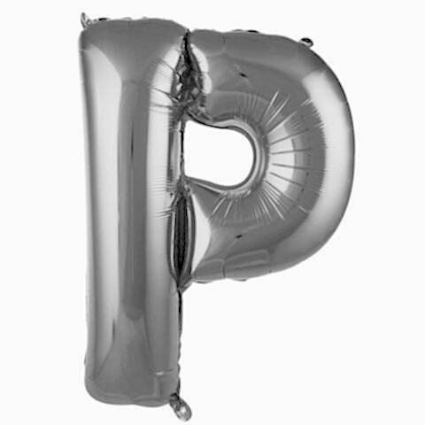 P- HARF 34 İNC GÜMÜŞ RENK BALON 76 CM
