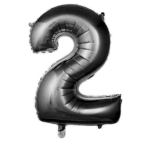 2- RAKAM 34 İNC GÜMÜŞ RENK BALON 76 CM