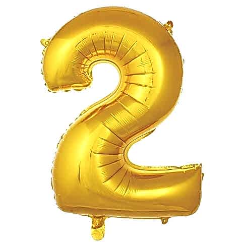 2- RAKAM 34 İNC GOLD RENK BALON 76 CM