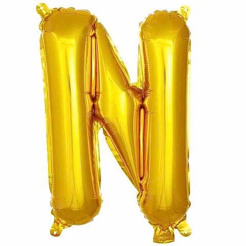 N- HARF 16 İNC GOLD RENK BALON 36 CM
