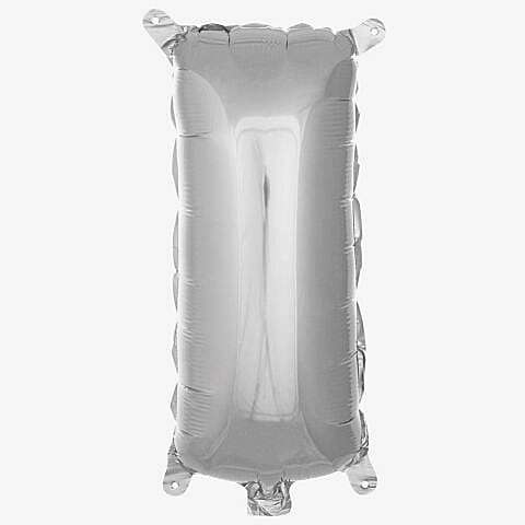 I- HARF 16 İNC GÜMÜŞ RENK BALON  36 CM