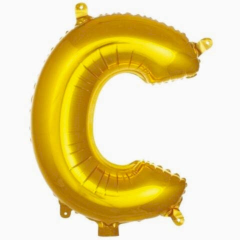 C- HARF 16 İNC GOLD RENK BALON 36 CM