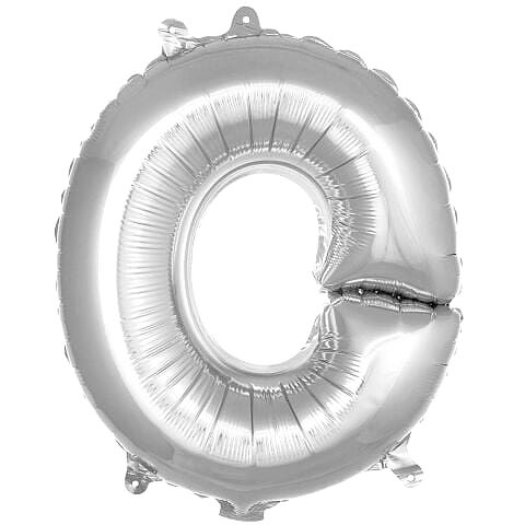 O- HARF 16 İNC GÜMÜŞ RENK BALON 36 CM