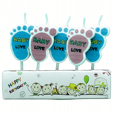 5 Lİ MİNİK AYAKLAR MUM PK:12