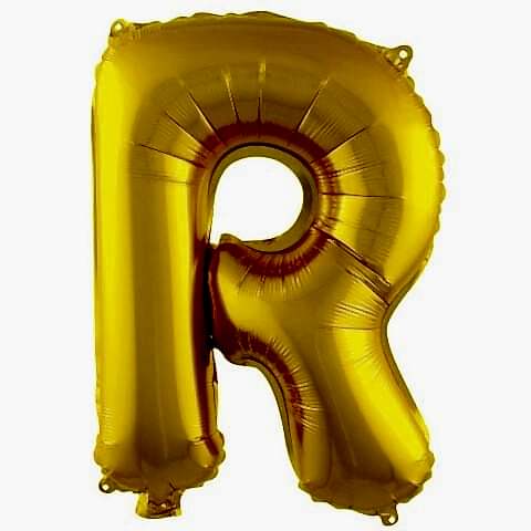 R- HARF 16 İNC GOLD RENK BALON 36 CM