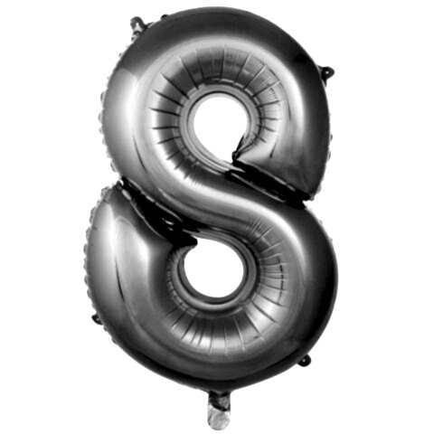 8- RAKAM 16 İNC GÜMÜŞ RENK BALON 36 CM