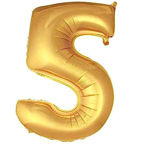 5- RAKAM 16 İNC GOLD RENK BALON 36 CM