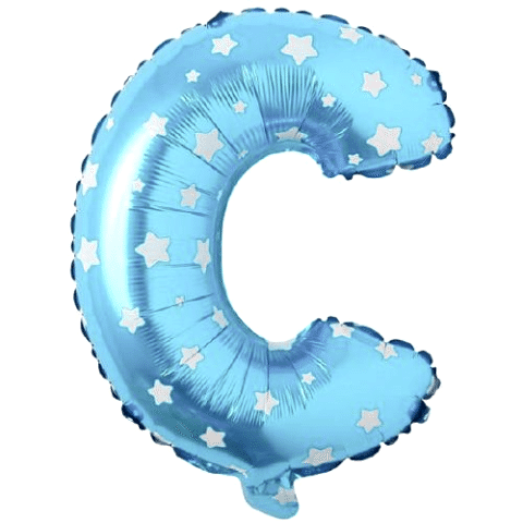 C- HARF 16 İNC MAVİ RENK BALON 36 CM
