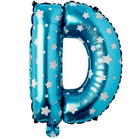 D- HARF 16 İNC MAVİ RENK BALON 36 CM