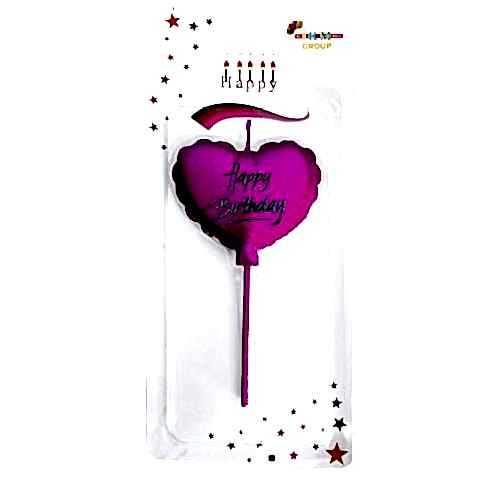 HAPPY BİRTHDAY KALP PEMBE MUM PK:12 KL:480
