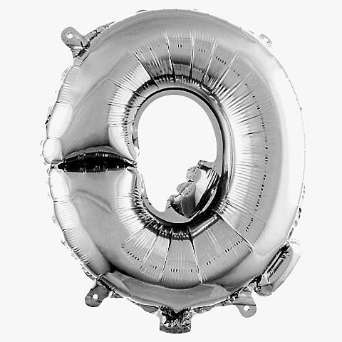 Q- HARF 40 İNC GÜMÜŞ RENK BALON 100 CM